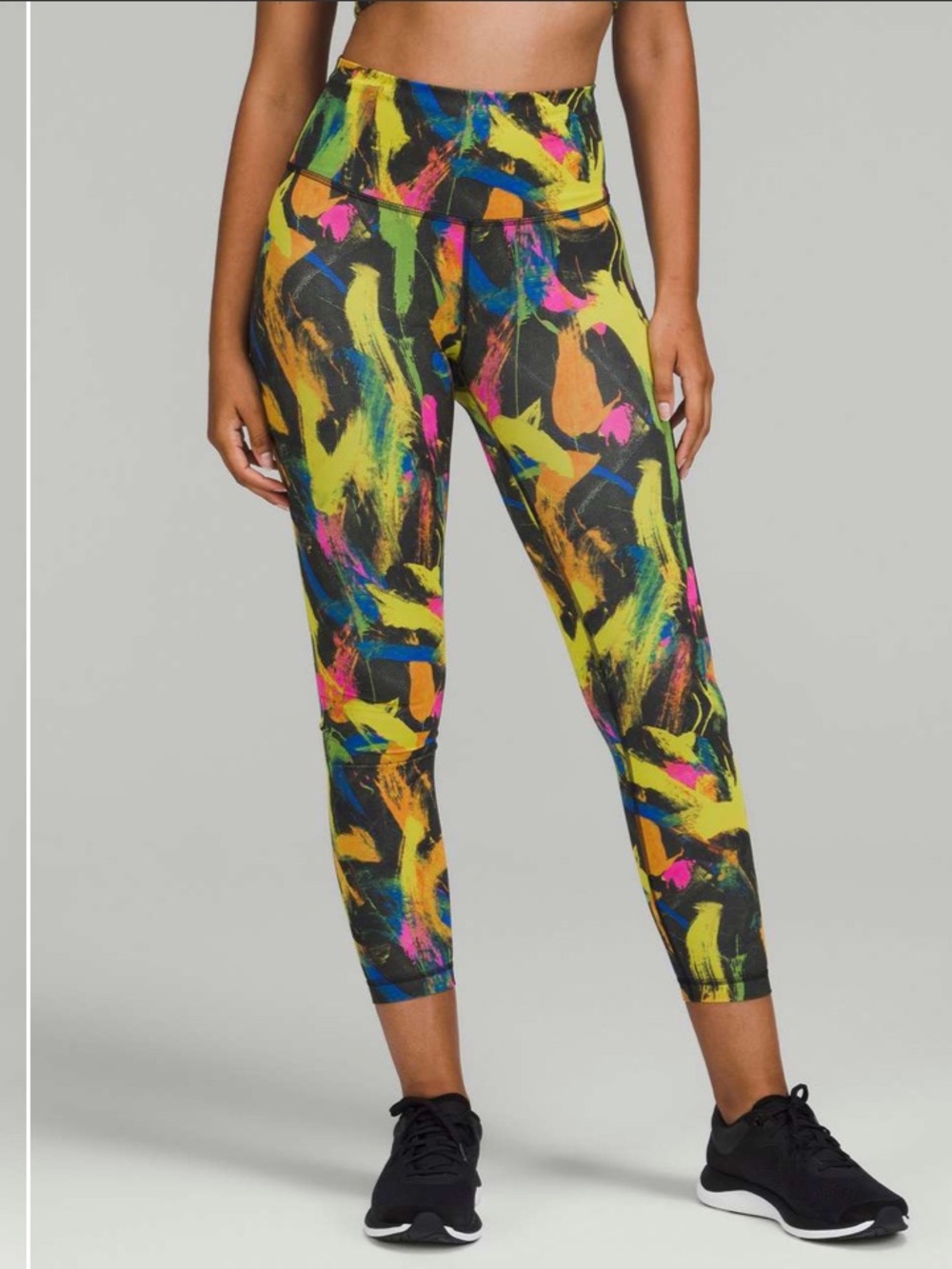 Lululemon Wunder Train High-Rise Tight 25" Undertone Black Multi size ten (10)